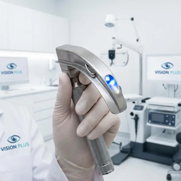 Fiber optic laryngoscope for medical procedures